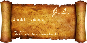 Janki Laborc névjegykártya